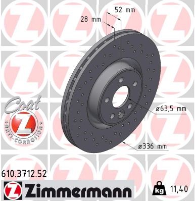 ZIMMERMANN 610.3712.52 EAN: 4250238792956.