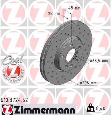 ZIMMERMANN 610.3724.52 EAN: 4250238769996.