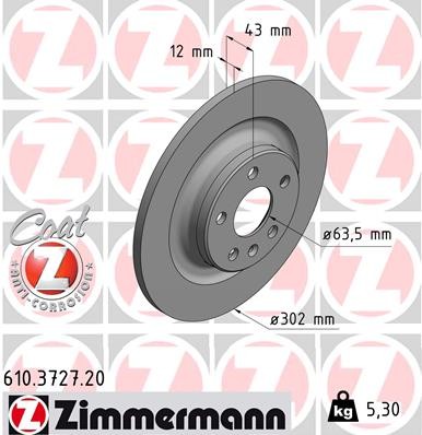 ZIMMERMANN 610.3727.20 EAN: 4250238769033.