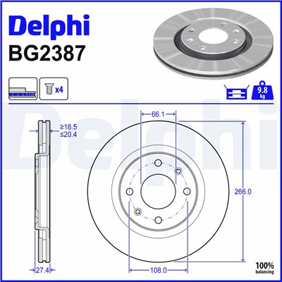 DELPHI BG2387 EAN: 5012759423868.