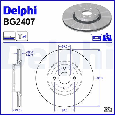 DELPHI BG2407 EAN: 5012759424063.