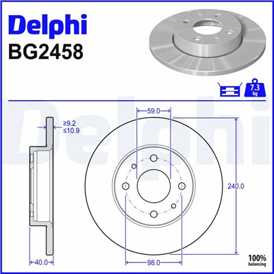 DELPHI BG2458 EAN: 5012759424575.