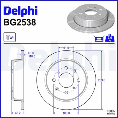 DELPHI BG2538 EAN: 5012759425350.