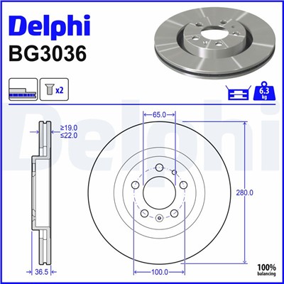 DELPHI BG3036 EAN: 5012759062746.