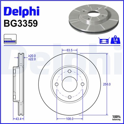 DELPHI BG3359 EAN: 5012759086568.