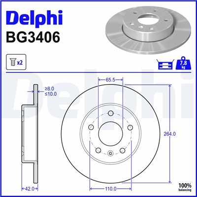 DELPHI BG3406 EAN: 5012759086513.