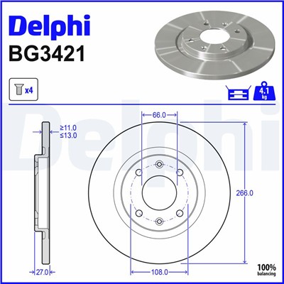 DELPHI BG3421 EAN: 5012759086292.
