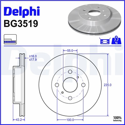 DELPHI BG3519 EAN: 5012759140529.