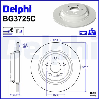 DELPHI BG3725C EAN: 5012759714959.