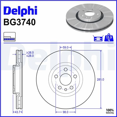 DELPHI BG3740 EAN: 5012759280379.