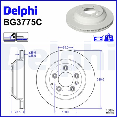 DELPHI BG3775C EAN: 5012759533543.