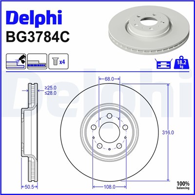 DELPHI BG3784C EAN: 5012759714942.