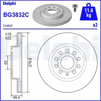 DELPHI BG3832C EAN: 5012759529706.