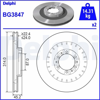 DELPHI BG3847 EAN: 5012759308660.