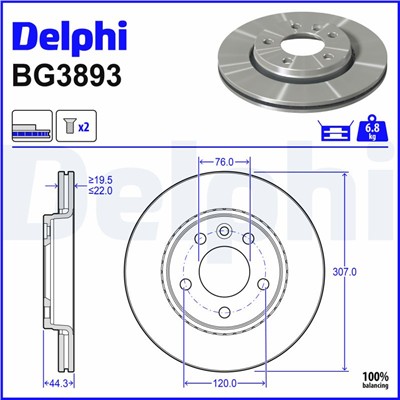 DELPHI BG3893 EAN: 5012759309124.