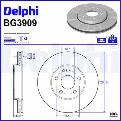DELPHI BG3909 EAN: 5012759358764.