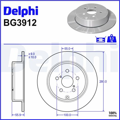 DELPHI BG3912 EAN: 5012759355039.