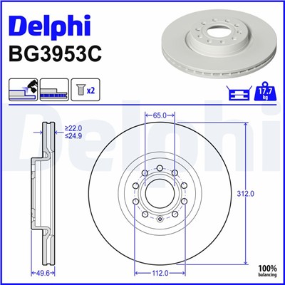 DELPHI BG3953C EAN: 5012759529775.