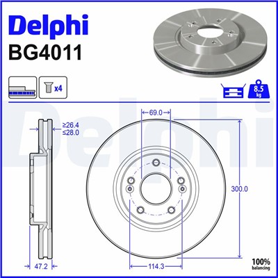DELPHI BG4011 EAN: 5012759385913.