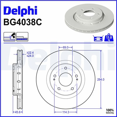 DELPHI BG4038C EAN: 5012759983454.