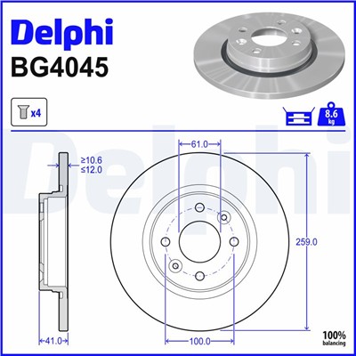 DELPHI BG4045 EAN: 5012759386255.