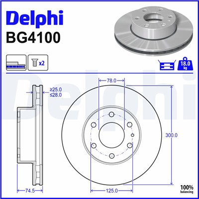 DELPHI BG4100 EAN: 5012759416655.