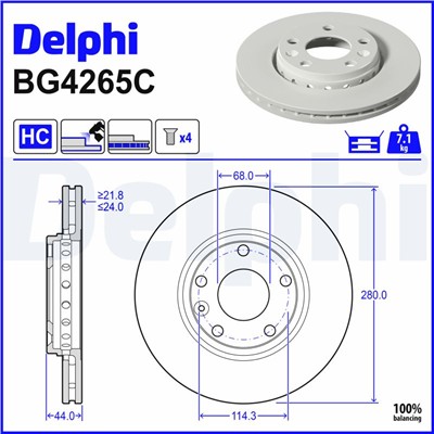 DELPHI BG4265C EAN: 5012759983324.