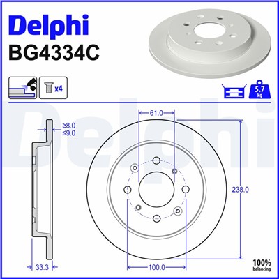 DELPHI BG4334C EAN: 5012759983362.
