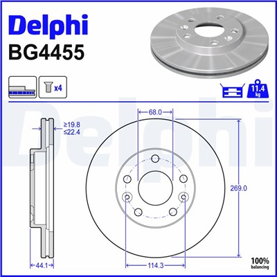 DELPHI BG4455 EAN: 5012759499429.