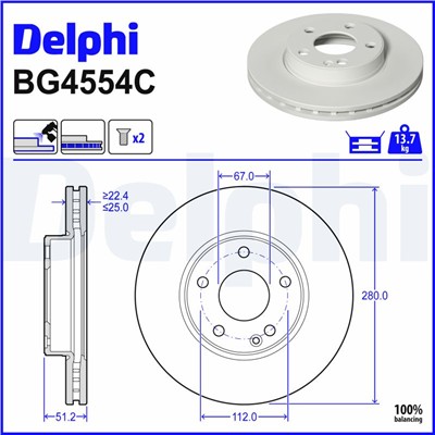 DELPHI BG4554C EAN: 5012759533666.