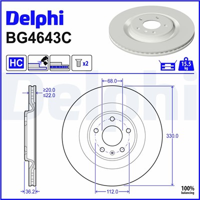 DELPHI BG4643C EAN: 5012759533697.