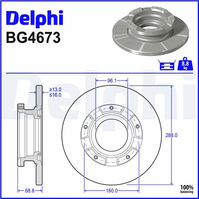 DELPHI BG4673 EAN: 5012759535738.