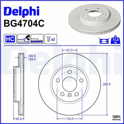 DELPHI BG4704C EAN: 5012759969489.