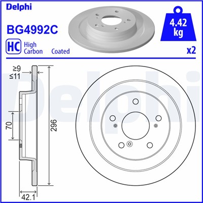 DELPHI BG4992C EAN: 5012759550410.