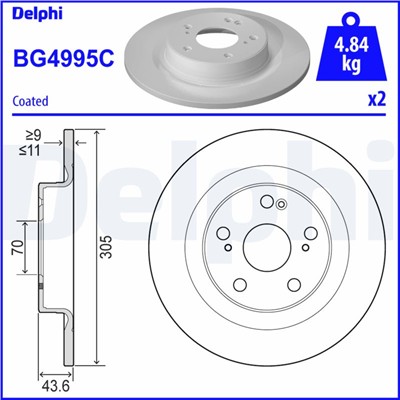DELPHI BG4995C EAN: 5012759550472.