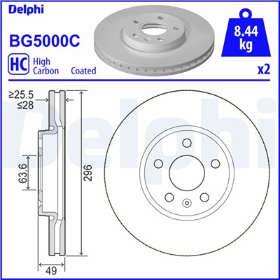 DELPHI BG5000C EAN: 5012759550625.