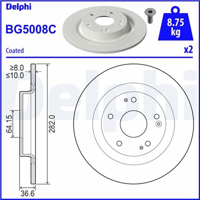 DELPHI BG5008C EAN: 5012759551240.