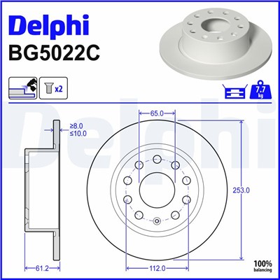 DELPHI BG5022C EAN: 5012759554562.