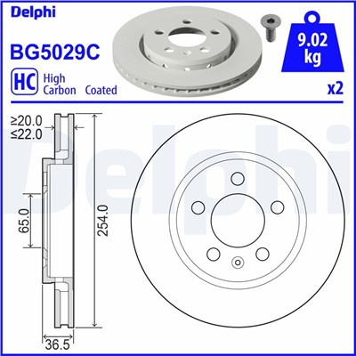 DELPHI BG5029C EAN: 5012759556528.