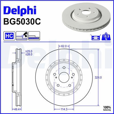 DELPHI BG5030C EAN: 5012759556542.