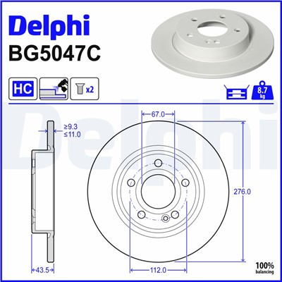 DELPHI BG5047C EAN: 5012759559680.