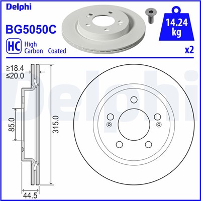 DELPHI BG5050C EAN: 5012759559307.