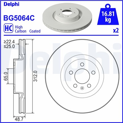 DELPHI BG5064C EAN: 5012759559642.