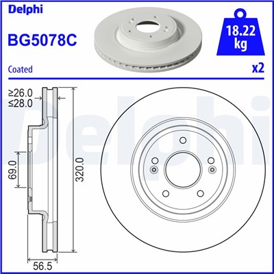 DELPHI BG5078C EAN: 5012759559994.