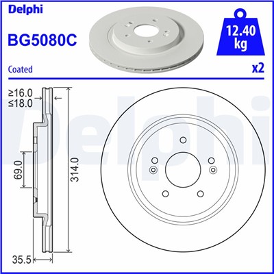 DELPHI BG5080C EAN: 5012759560020.