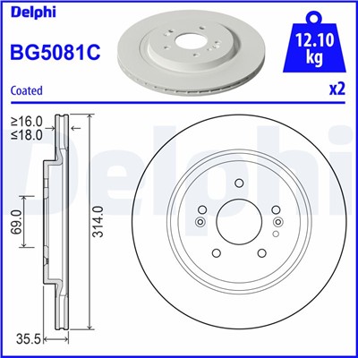 DELPHI BG5081C EAN: 5012759560037.