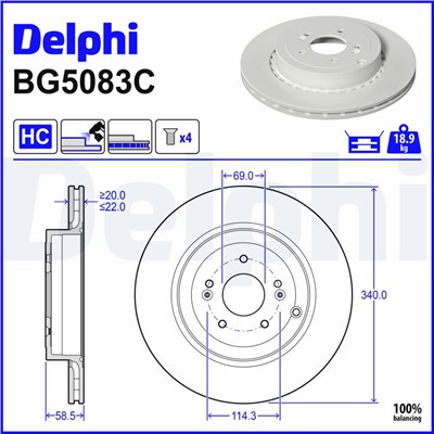 DELPHI BG5083C EAN: 5012759560068.