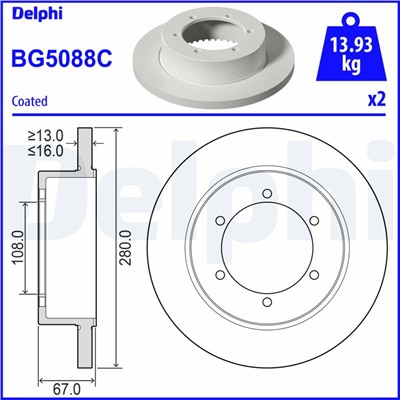 DELPHI BG5088C EAN: 5012759560174.