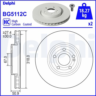 DELPHI BG5112C EAN: 5012759637562.