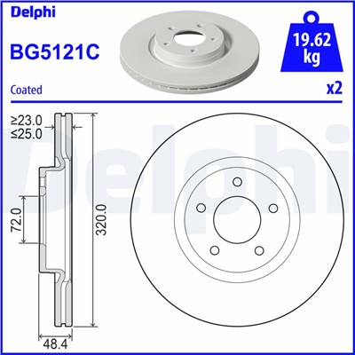 DELPHI BG5121C EAN: 5012759574997.